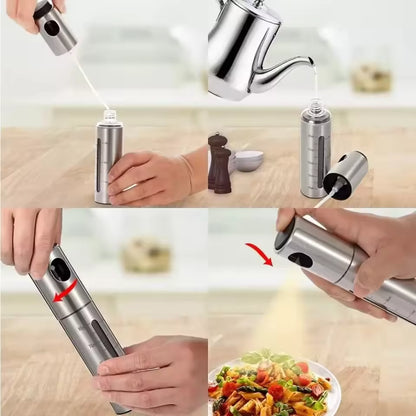 Stainless Steel Oil Sprayer Bottle – 100ml Leak-Proof